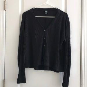 Black waffle high low top